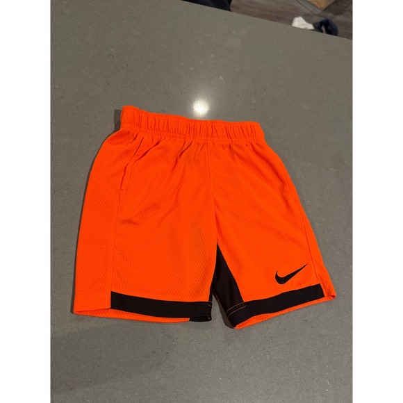 Nike Kids Athletic Shorts, Orange & Black, Basketball Activewear - Picture 1 of 5